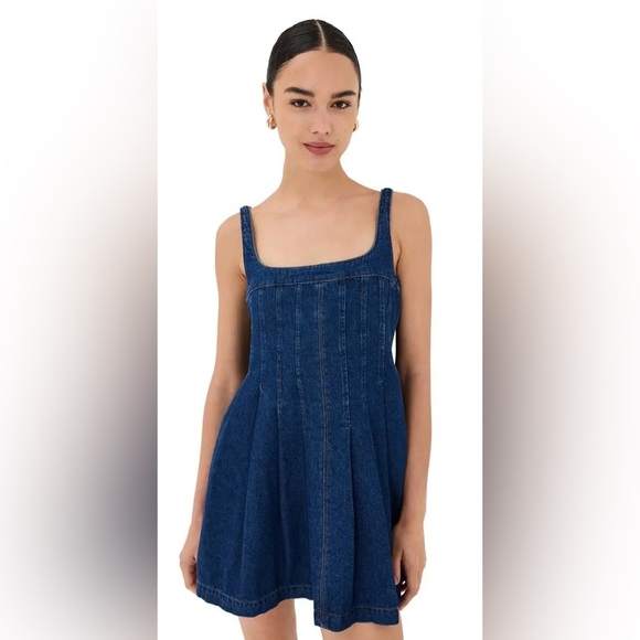 NWT Reformation Violet Denim Mini Dress Size 6 - Picture 5 of 8